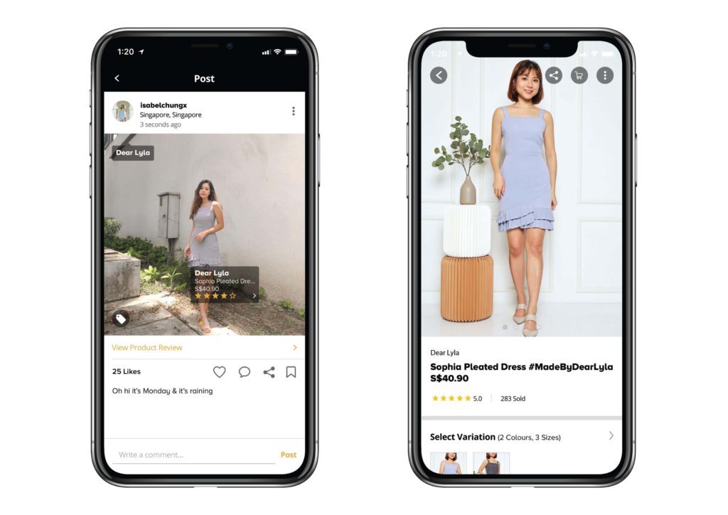 Shopform enables users to click on other users photos and link directly into product listings
